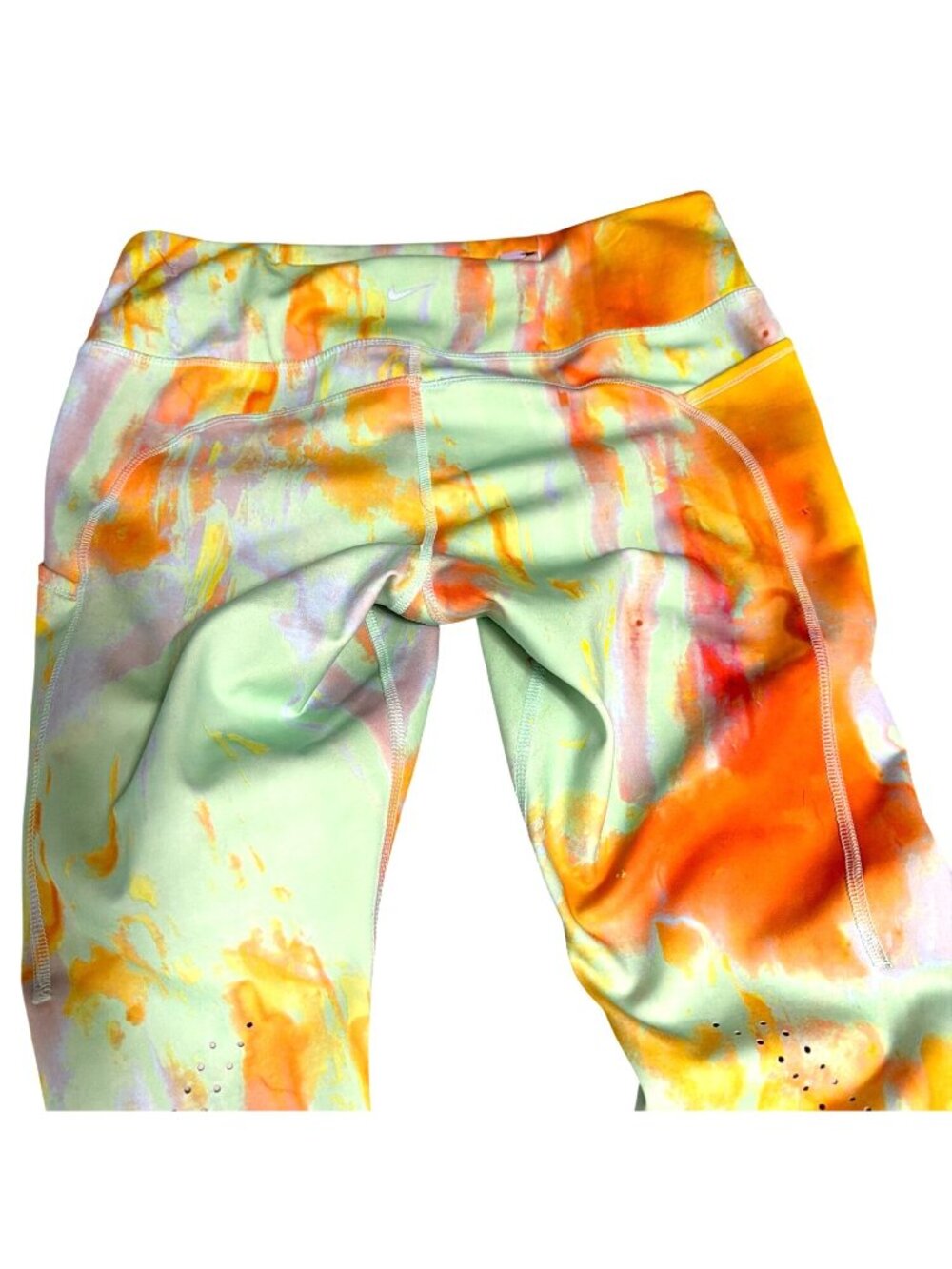 Nike Womens Dri-Fit Leggings Large Multicolor Abstract Print Ventilation Details - Picture 5 of 7